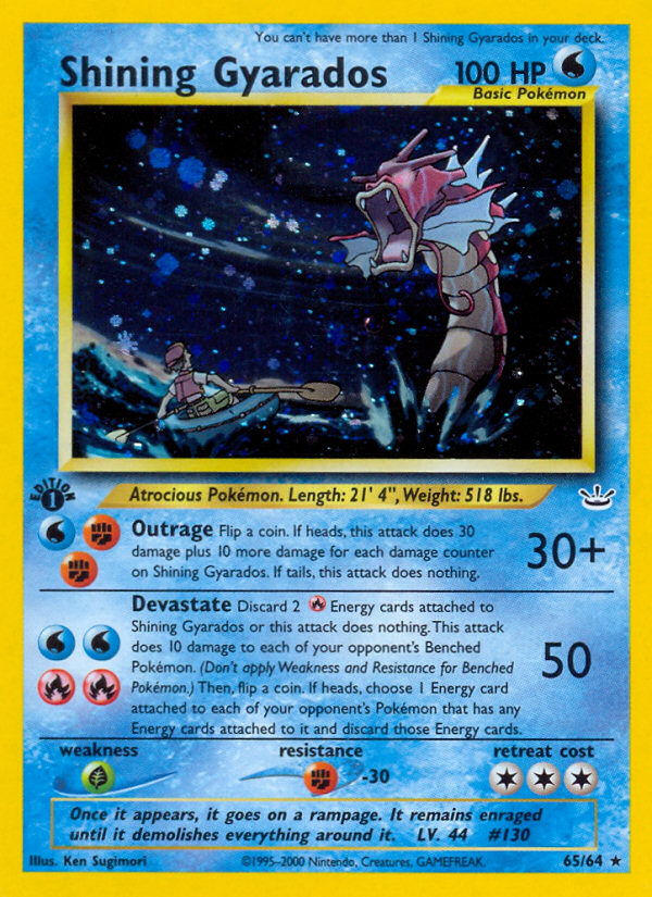 Shining Gyarados (65/64) [Neo Revelation 1st Edition] | Anubis Games and Hobby