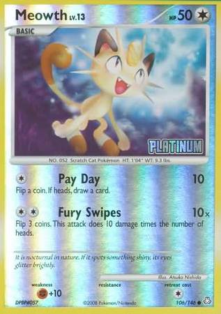 Meowth (106/146) [Burger King Promos: 2009 Collection] | Anubis Games and Hobby