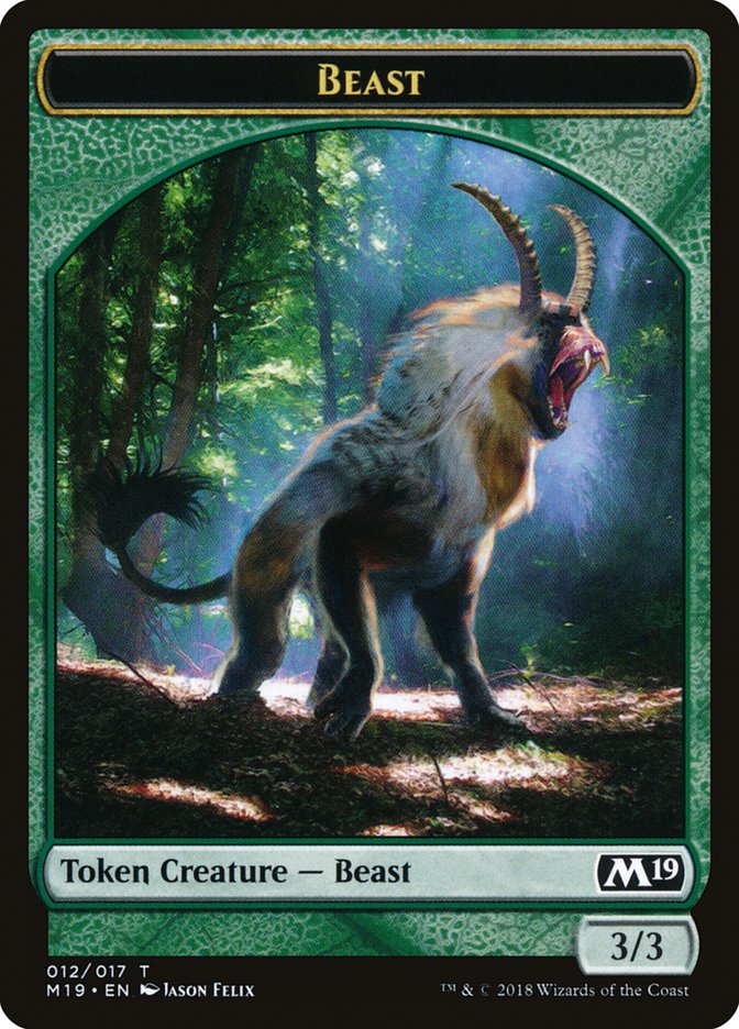 Beast Token [Core Set 2019 Tokens] | Anubis Games and Hobby