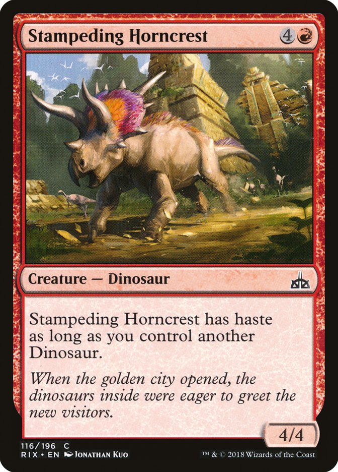 Stampeding Horncrest [Rivals of Ixalan] | Anubis Games and Hobby