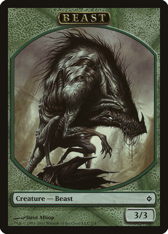 Beast Token [New Phyrexia Tokens] | Anubis Games and Hobby