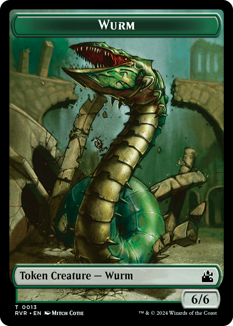 Wurm Token [Ravnica Remastered Tokens] | Anubis Games and Hobby