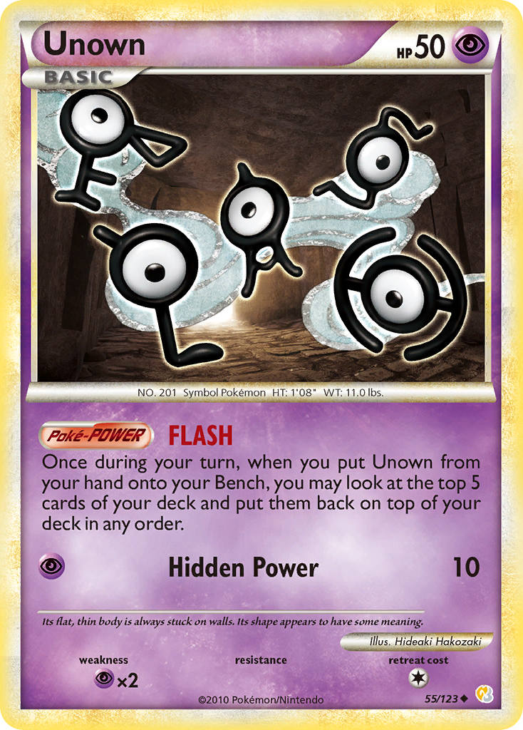 Unown (55/123) [HeartGold & SoulSilver: Base Set] | Anubis Games and Hobby