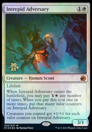 Intrepid Adversary [Innistrad: Midnight Hunt Prerelease Promos] | Anubis Games and Hobby
