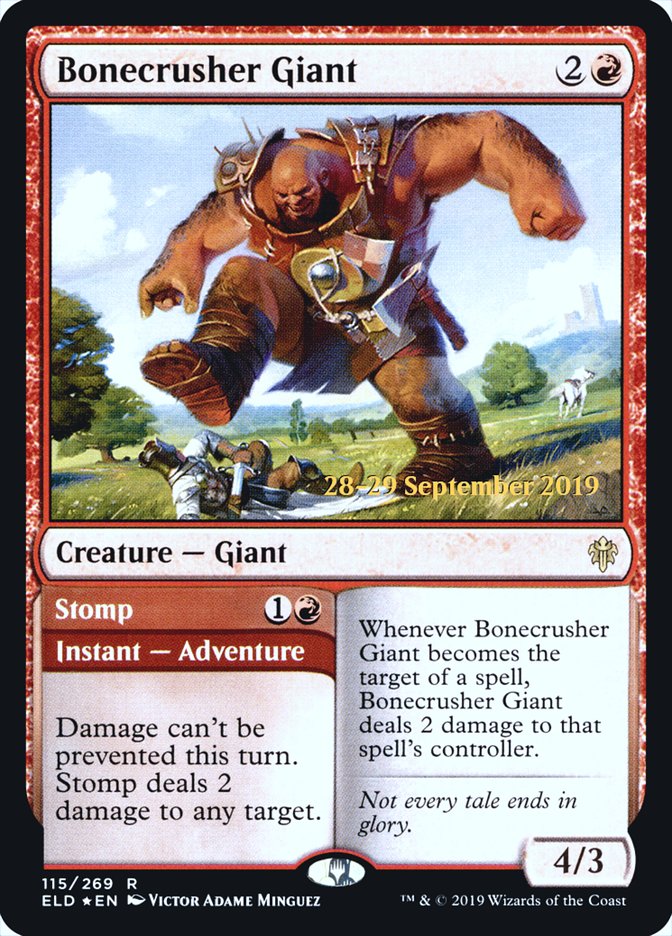 Bonecrusher Giant // Stomp [Throne of Eldraine Prerelease Promos] | Anubis Games and Hobby