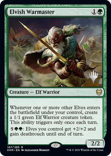 Elvish Warmaster (Promo Pack) [Kaldheim Promos] | Anubis Games and Hobby