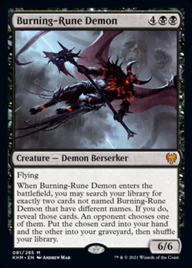 Burning-Rune Demon [Kaldheim] | Anubis Games and Hobby