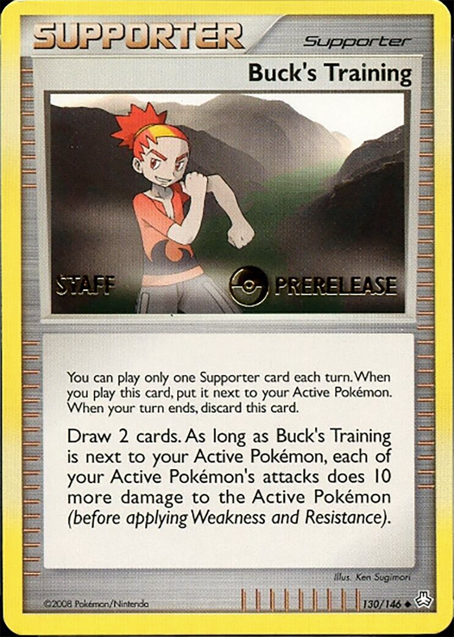 Buck's Training (130/146) (Staff Prerelease Promo) [Diamond & Pearl: Legends Awakened] | Anubis Games and Hobby