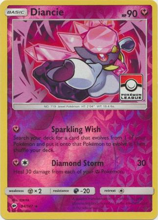Diancie (94/147) (League Promo) [Sun & Moon: Burning Shadows] | Anubis Games and Hobby