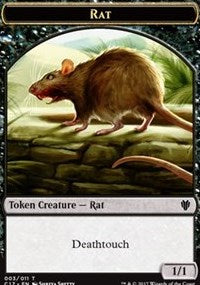 Rat // Cat Double-Sided Token [Commander 2017 Tokens] | Anubis Games and Hobby