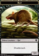 Rat // Cat Double-Sided Token [Commander 2017 Tokens] | Anubis Games and Hobby