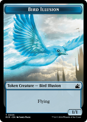 Elf Knight // Bird Illusion Double-Sided Token [Ravnica Remastered Tokens] | Anubis Games and Hobby