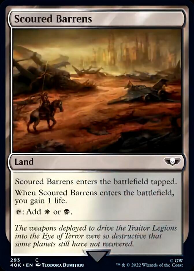 Scoured Barrens (Surge Foil) [Warhammer 40,000] | Anubis Games and Hobby