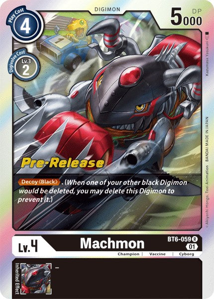 Machmon [BT6-059] [Double Diamond Pre-Release Cards] | Anubis Games and Hobby