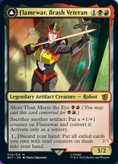 Flamewar, Brash Veteran // Flamewar, Streetwise Operative [Transformers] | Anubis Games and Hobby