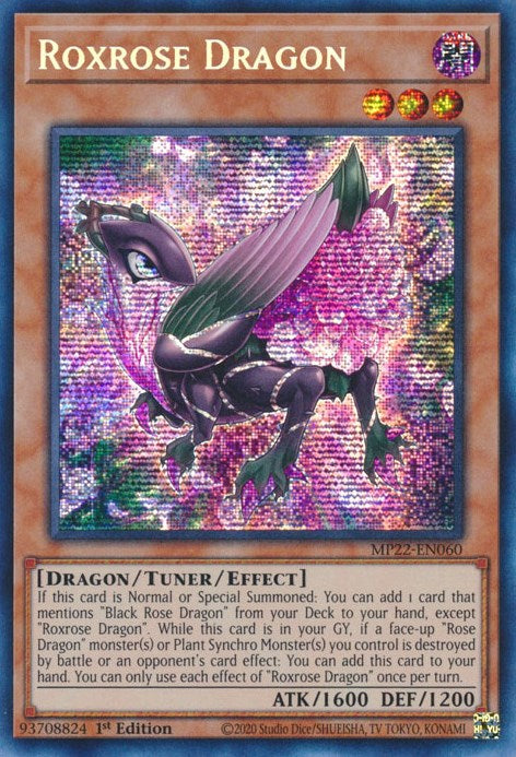 Roxrose Dragon [MP22-EN060] Prismatic Secret Rare | Anubis Games and Hobby