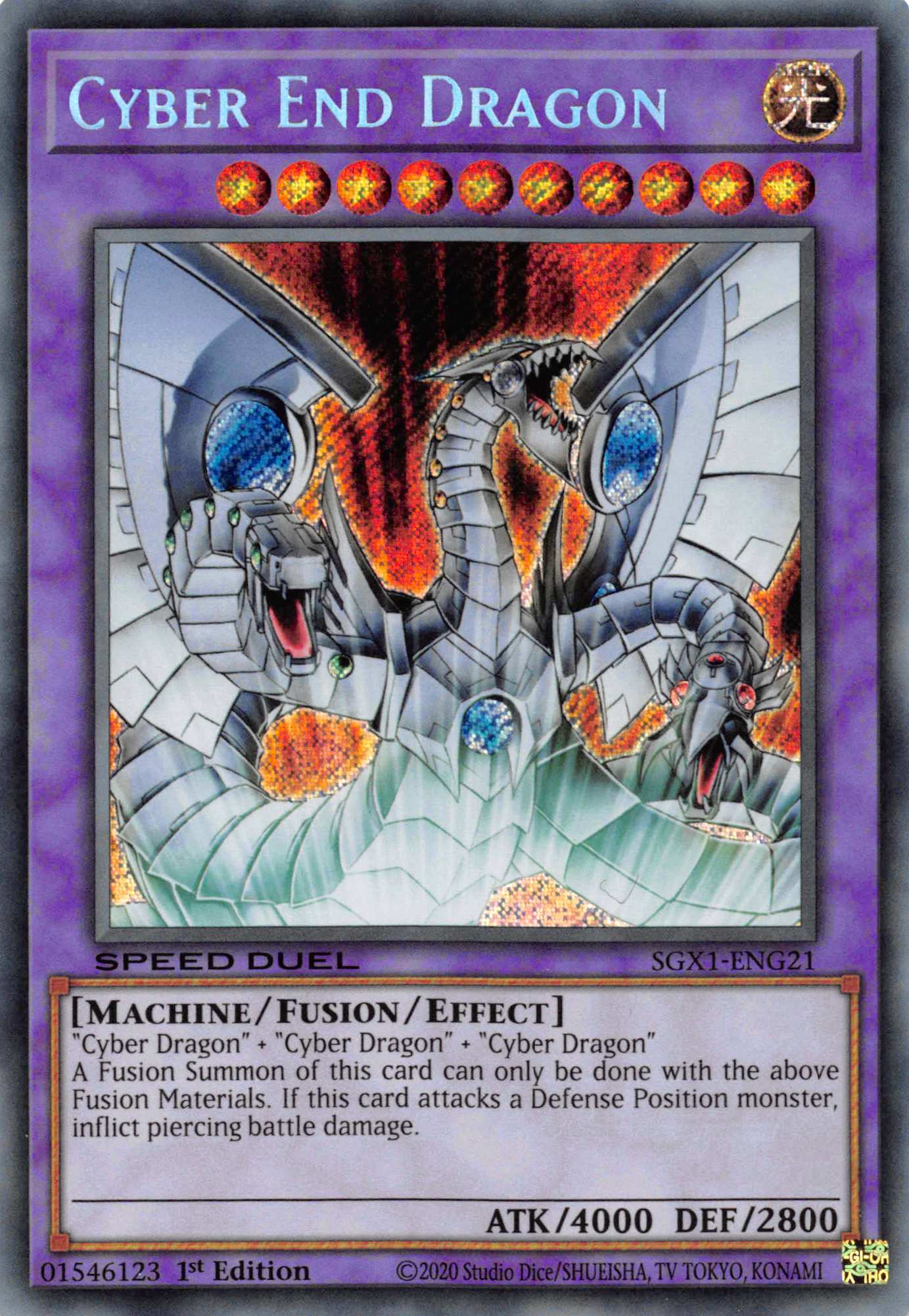 Cyber End Dragon [SGX1-ENG21] Secret Rare | Anubis Games and Hobby