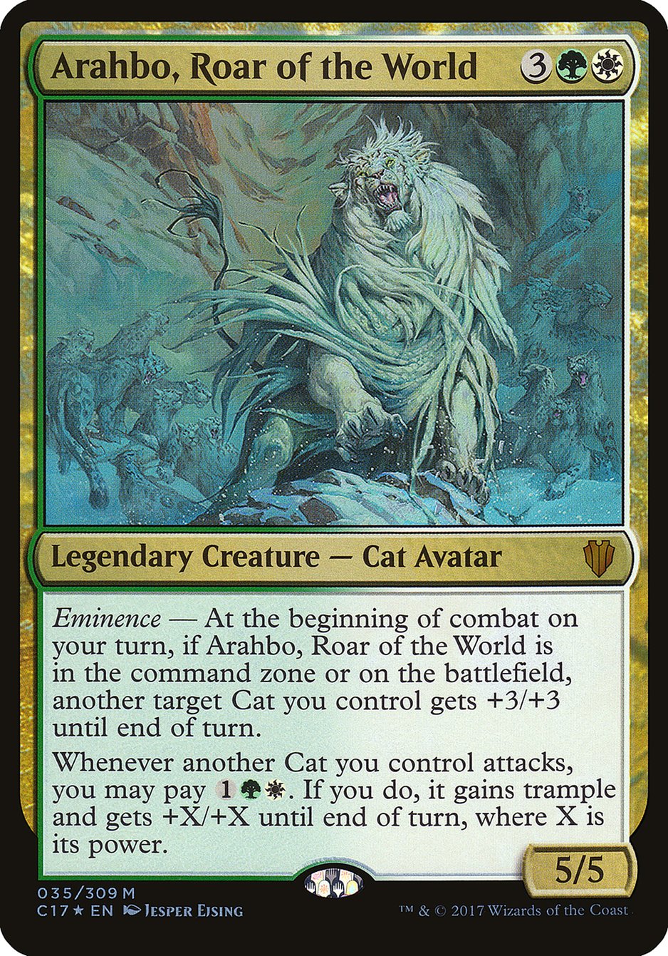 Arahbo, Roar of the World (Oversized) [Commander 2017 Oversized] | Anubis Games and Hobby