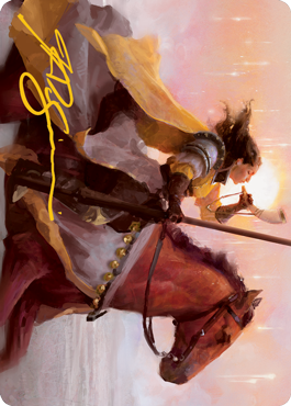 Sunrise Cavalier Art Card (Gold-Stamped Signature) [Innistrad: Midnight Hunt Art Series] | Anubis Games and Hobby