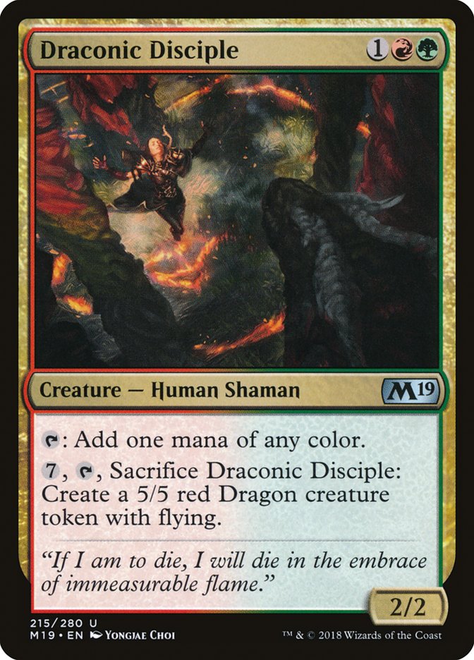 Draconic Disciple [Core Set 2019] | Anubis Games and Hobby