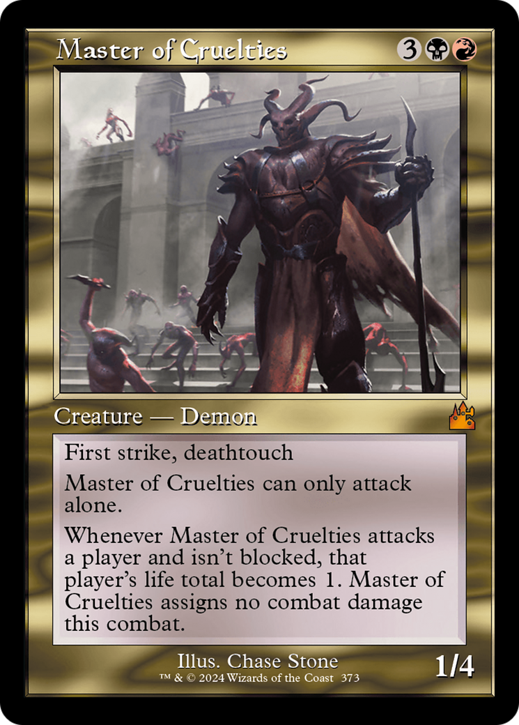 Master of Cruelties (Retro Frame) [Ravnica Remastered] | Anubis Games and Hobby