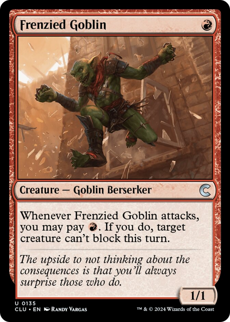 Frenzied Goblin [Ravnica: Clue Edition] | Anubis Games and Hobby