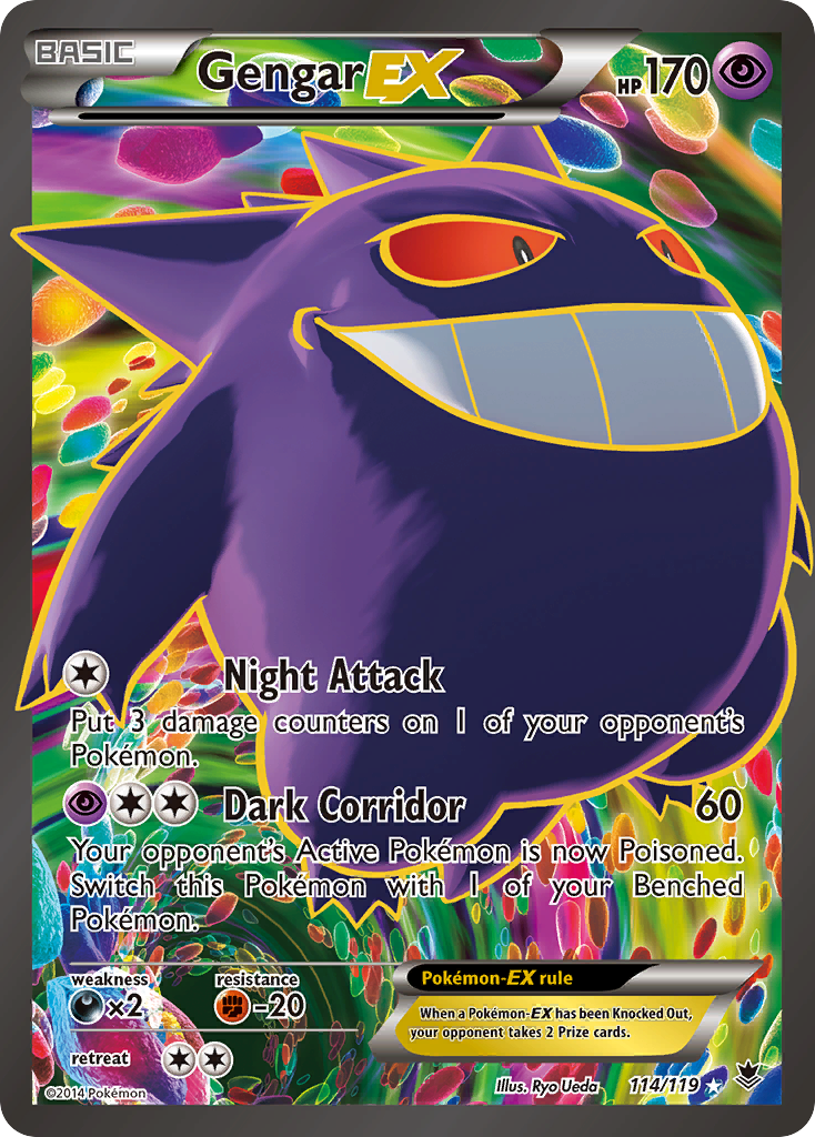 Gengar EX (114/119) [XY: Phantom Forces] | Anubis Games and Hobby