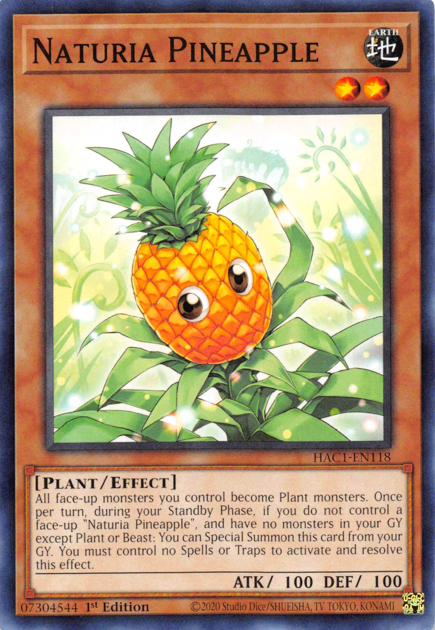 Naturia Pineapple (Duel Terminal) [HAC1-EN118] Parallel Rare | Anubis Games and Hobby