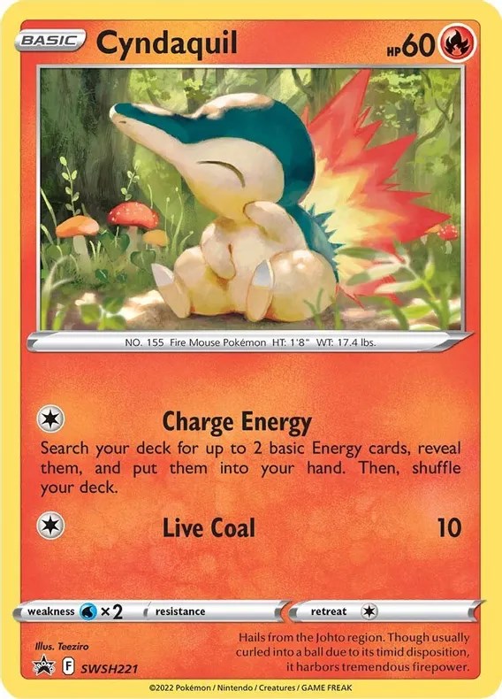 Cyndaquil (SWSH221) (Cosmos Holo) [Sword & Shield: Black Star Promos] | Anubis Games and Hobby