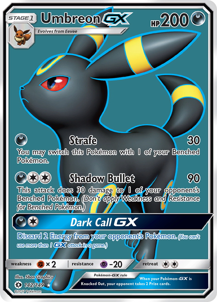 Umbreon GX (142/149) [Sun & Moon: Base Set] | Anubis Games and Hobby