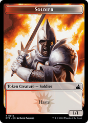 Elf Knight // Soldier Double-Sided Token [Ravnica Remastered Tokens] | Anubis Games and Hobby