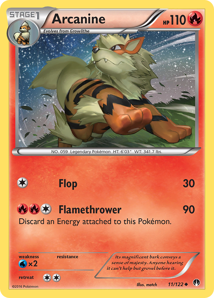 Arcanine (11/122) [XY: BREAKpoint] | Anubis Games and Hobby