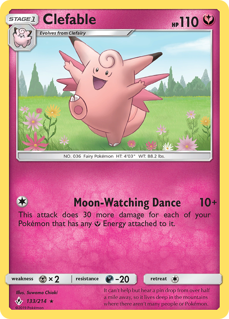 Clefable (133/214) [Sun & Moon: Unbroken Bonds] | Anubis Games and Hobby