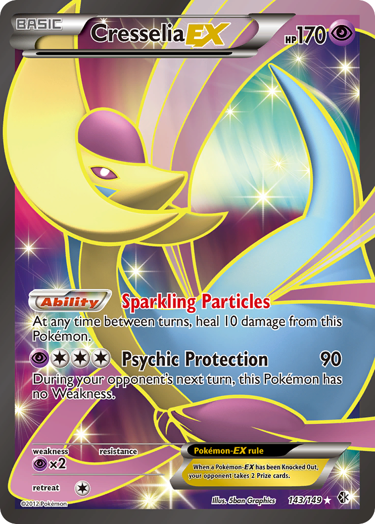 Cresselia EX (143/149) [Black & White: Boundaries Crossed] | Anubis Games and Hobby