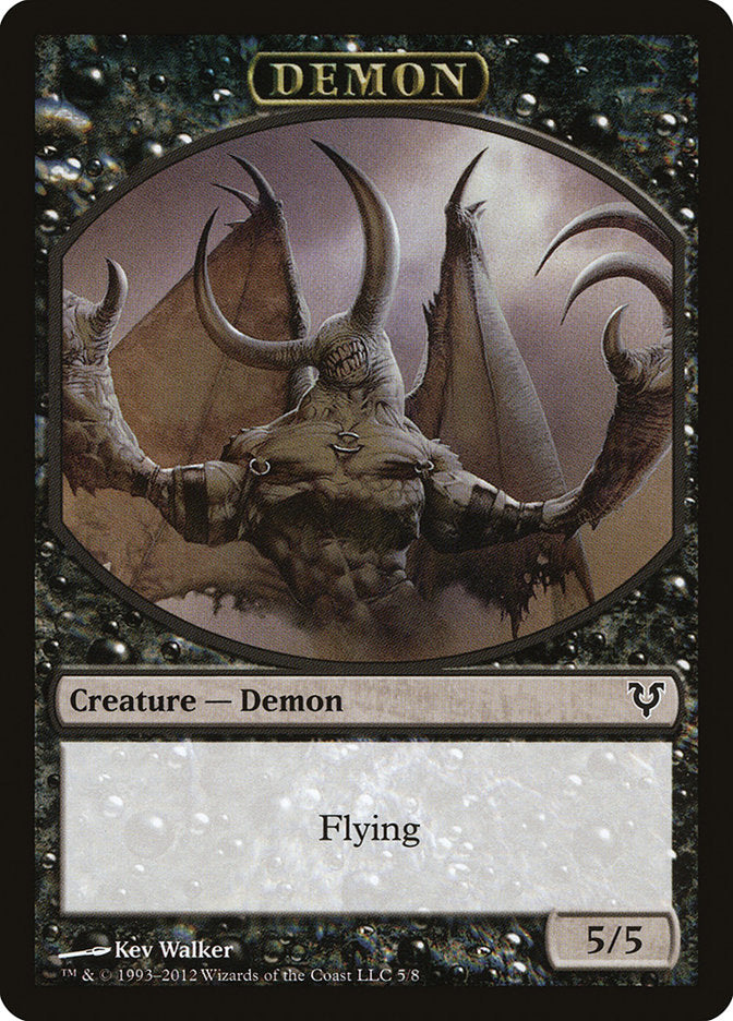 Demon Token [Avacyn Restored Tokens] | Anubis Games and Hobby