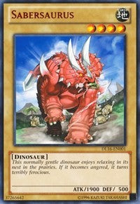 Sabersaurus (Red) [Duelist League Promo] [DL16-EN001] | Anubis Games and Hobby