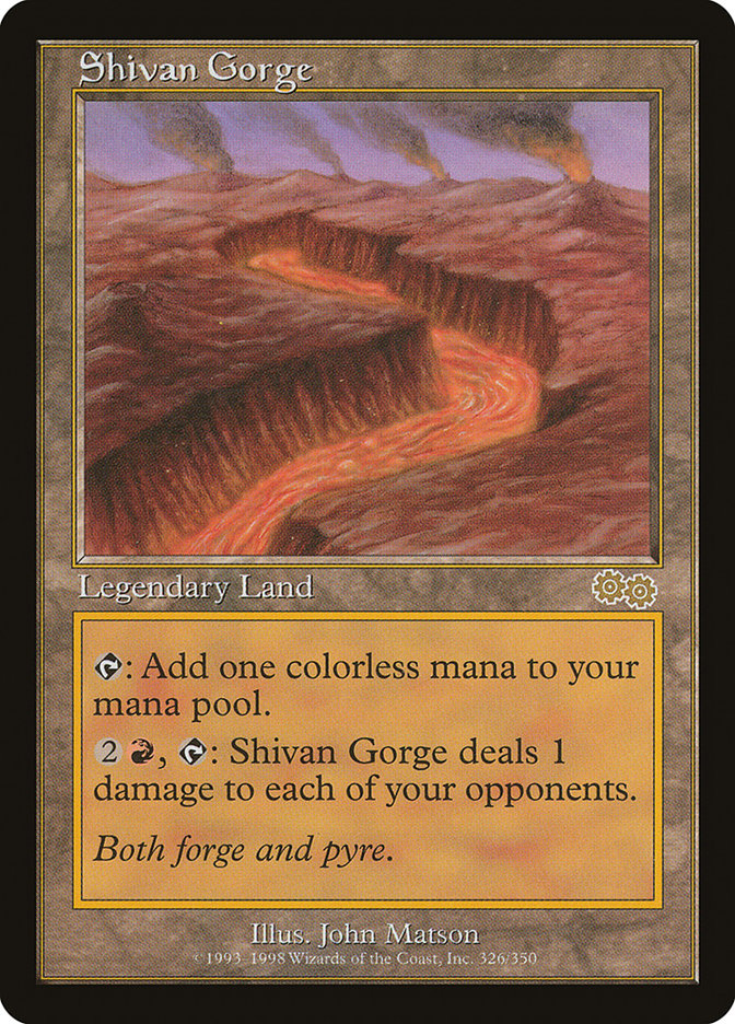 Shivan Gorge [Urza's Saga] | Anubis Games and Hobby