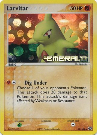 Larvitar (52/106) (Stamped) [EX: Emerald] | Anubis Games and Hobby