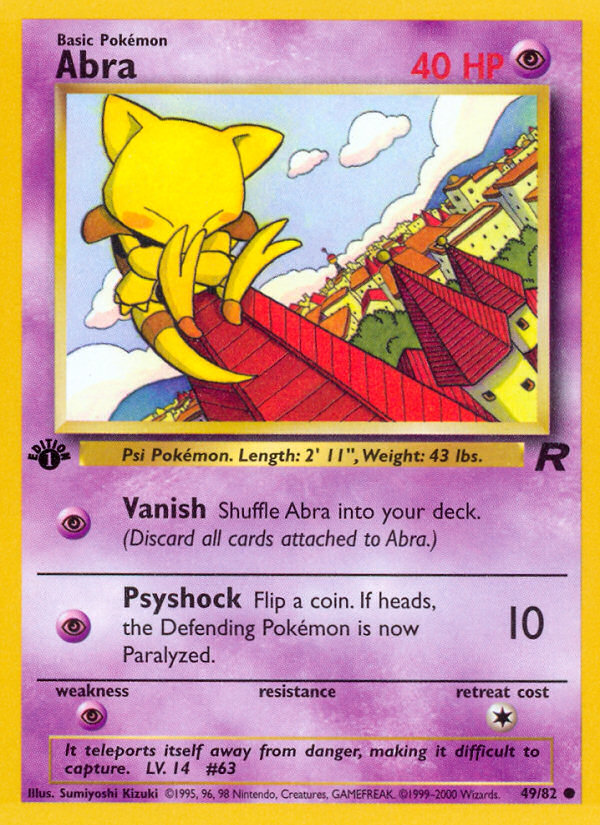 Abra (49/82) [Team Rocket 1st Edition] | Anubis Games and Hobby