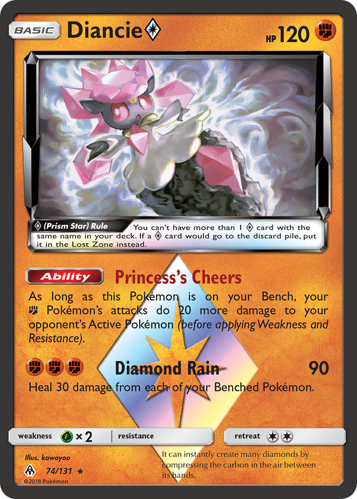 Diancie (74/131) (Prism Star) [Sun & Moon: Forbidden Light] | Anubis Games and Hobby