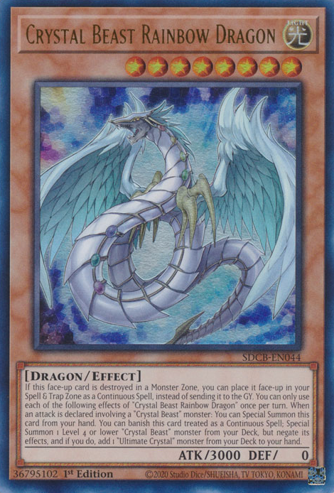 Crystal Beast Rainbow Dragon [SDCB-EN044] Ultra Rare | Anubis Games and Hobby