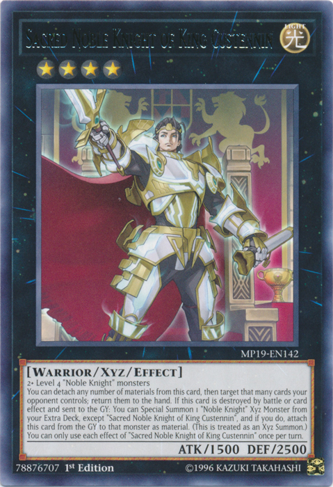 Sacred Noble Knight of King Custennin [MP19-EN142] Rare | Anubis Games and Hobby