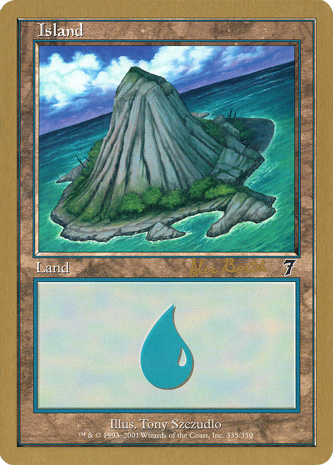 Island (ab335a) (Alex Borteh) [World Championship Decks 2001] | Anubis Games and Hobby