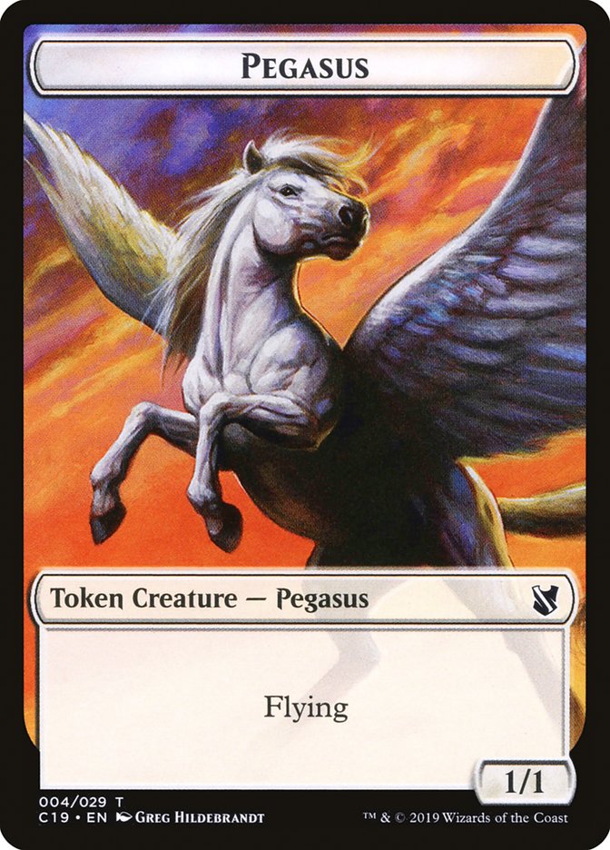 Pegasus Token [Commander 2019 Tokens] | Anubis Games and Hobby