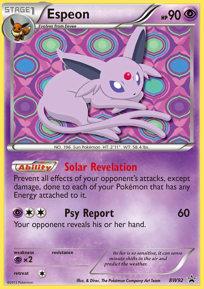 Espeon (BW92) [Black & White: Black Star Promos] | Anubis Games and Hobby