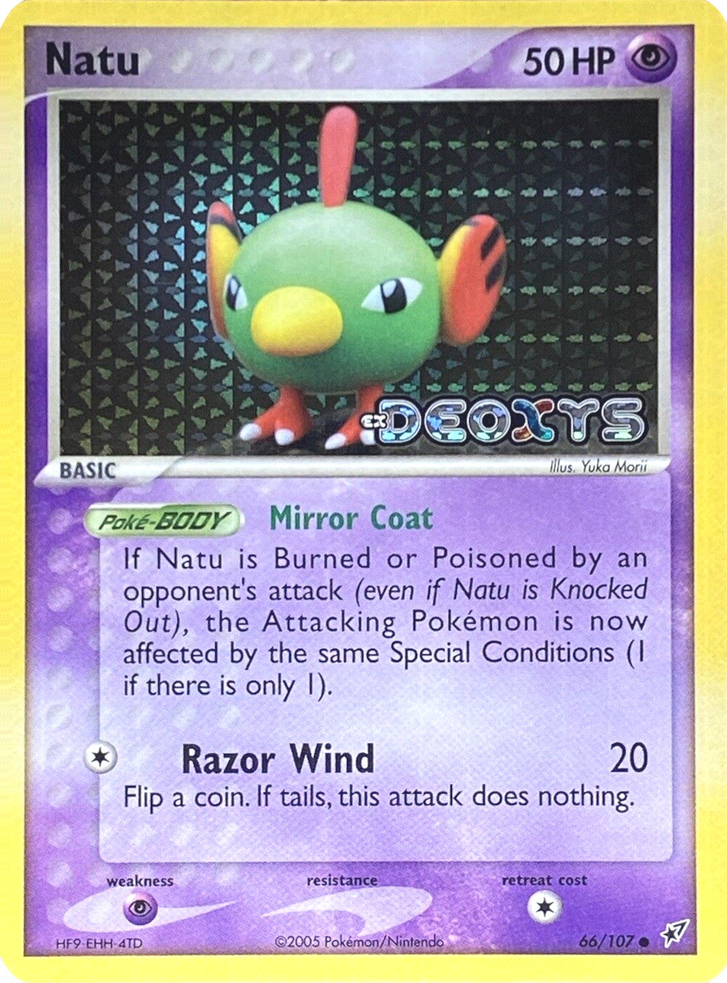 Natu (66/107) (Stamped) [EX: Deoxys] | Anubis Games and Hobby