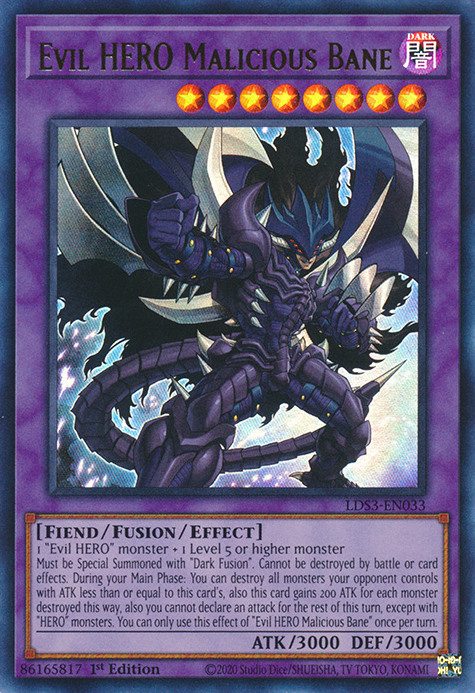 Evil HERO Malicious Bane [LDS3-EN033] Ultra Rare | Anubis Games and Hobby