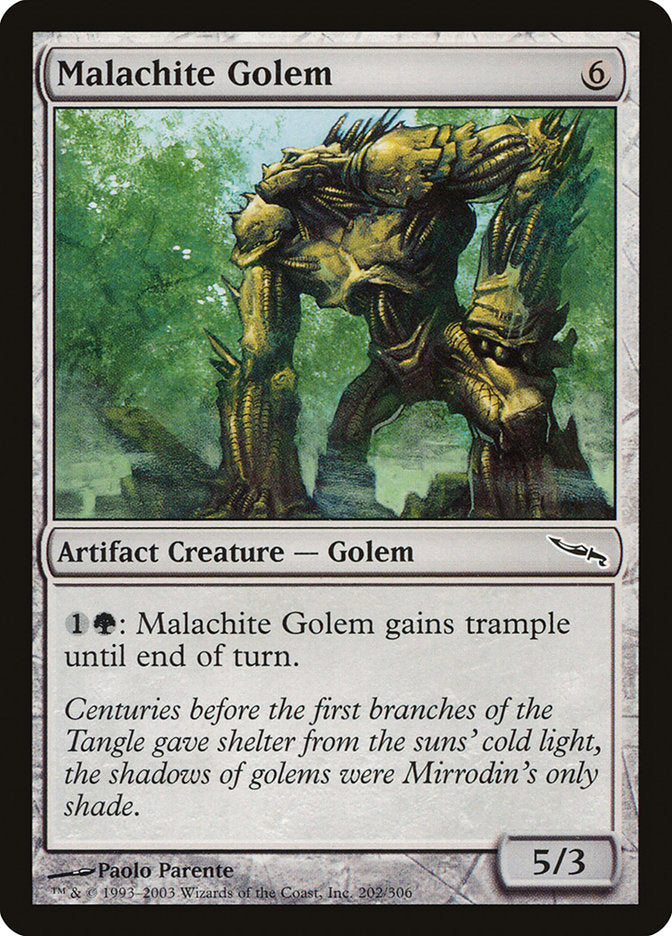 Malachite Golem [Mirrodin] | Anubis Games and Hobby