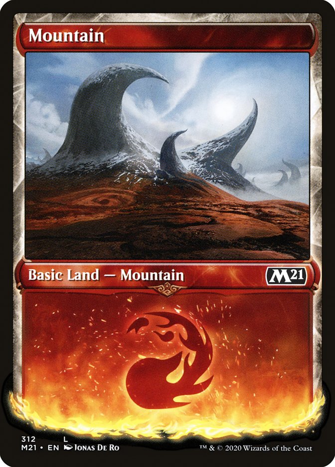 Mountain (312) (Showcase) [Core Set 2021] | Anubis Games and Hobby