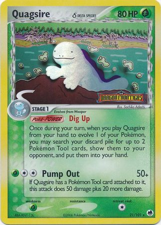 Quagsire (21/101) (Delta Species) (Stamped) [EX: Dragon Frontiers] | Anubis Games and Hobby